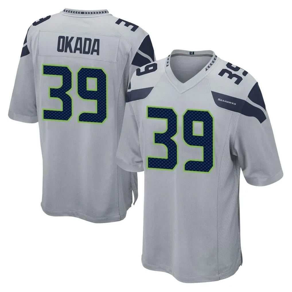 Odoa S.Seahawks #39 Ty Okada Player Gray Home Game Stitched Jerseys