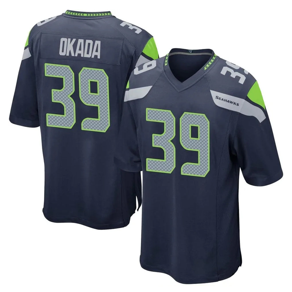 Odoa S.Seahawks #39 Ty Okada Player Navy Home Game Stitched Jerseys