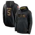 Odoa S.Seahawks #5 Jason Myers Player Black Salute to Service Hoodies Limited Game Stitched Jerseys