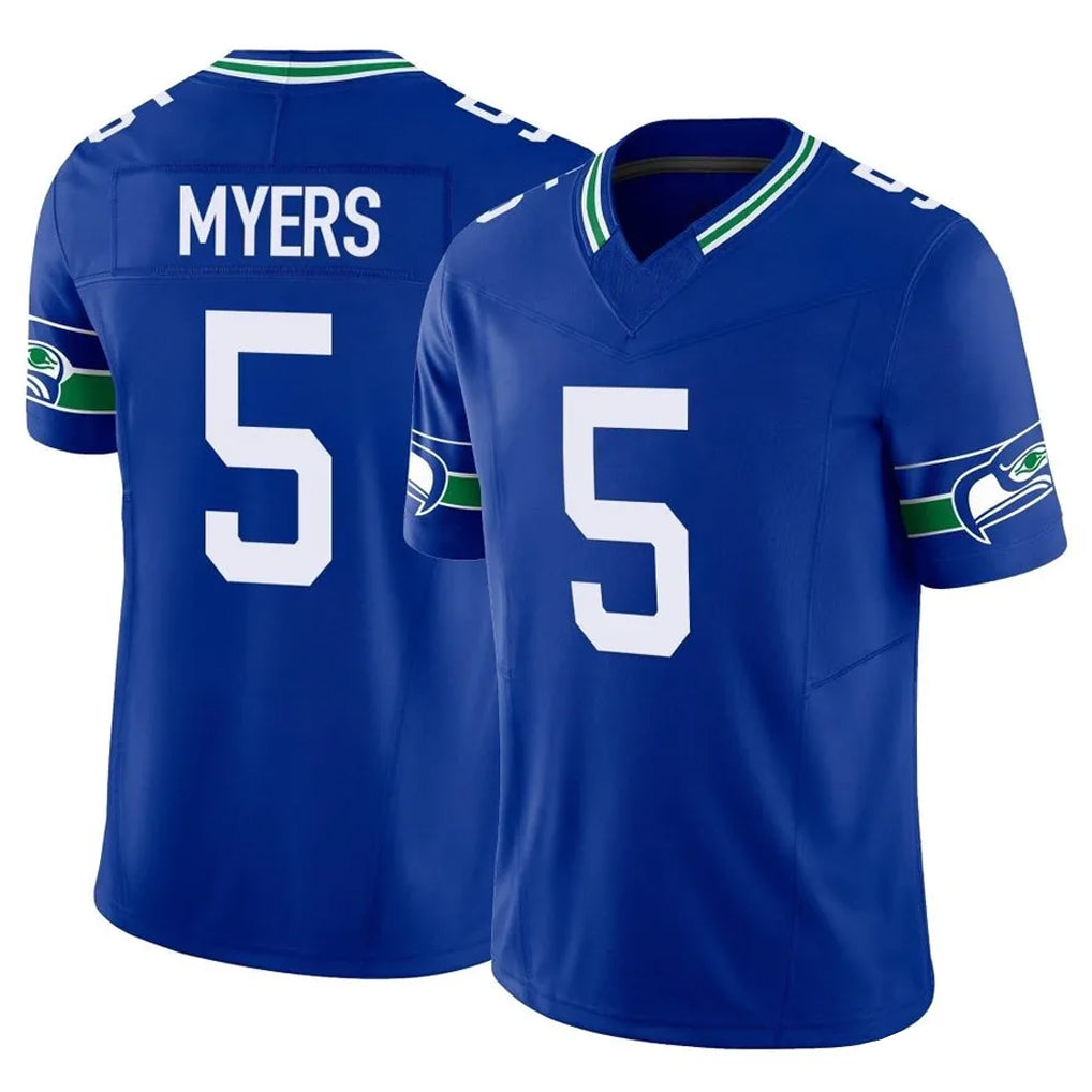 Odoa S.Seahawks #5 Jason Myers Player Royal Limited Throwback Vapor F.U.S.E. Home Game Stitched Jerseys