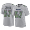 Odoa S.Seahawks #67 Charles Cross Player Gray Atmosphere Fashion Home Game Stitched Jerseys