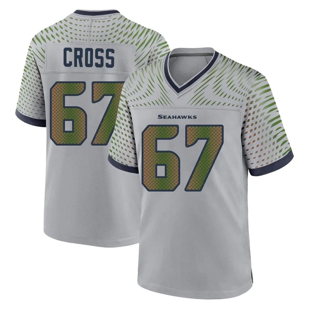 Odoa S.Seahawks #67 Charles Cross Player Grey 2025 Rivalries Collection Home Game Stitched Jerseys