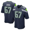 Odoa S.Seahawks #67 Charles Cross Player Navy Home Game Stitched Jerseys