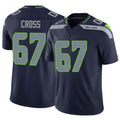 Odoa S.Seahawks #67 Charles Cross Player Navy Limited Vapor F.U.S.E. Home Game Stitched Jerseys