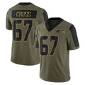 Odoa S.Seahawks #67 Charles Cross Player Olive Salute To Service Limited Game Stitched Jerseys