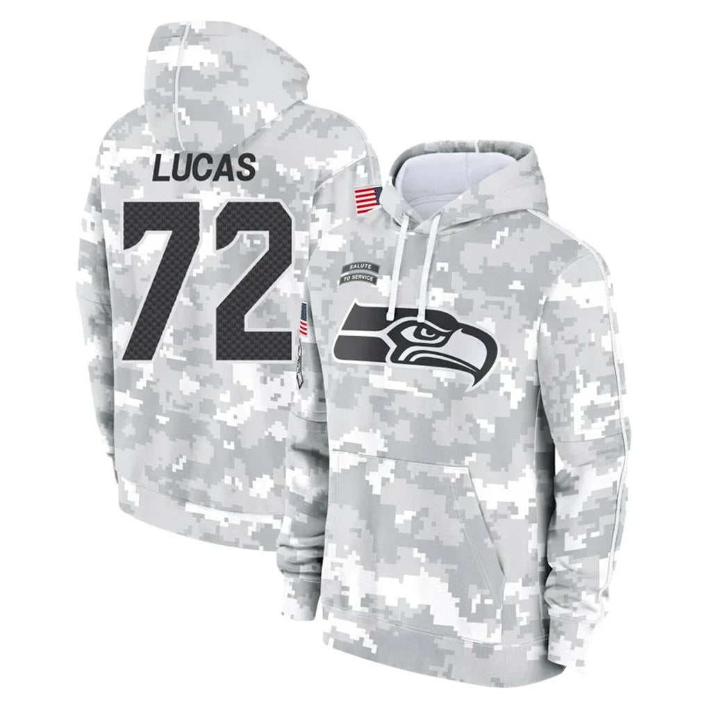 Odoa S.Seahawks #72 Abraham Lucas Player Arctic Camo Limited Salute to Service Pullover Hoodies Game Stitched Jerseys