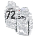Odoa S.Seahawks #72 Abraham Lucas Player Arctic Camo Limited Salute to Service Pullover Hoodies Game Stitched Jerseys