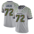 Odoa S.Seahawks #72 Abraham Lucas Player Grey Limited 2025 Rivalries Collection Home Game Stitched Jerseys