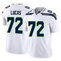 Odoa S.Seahawks #72 Abraham Lucas Player White Limited Vapor F.U.S.E. Home Game Stitched Jerseys