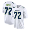 Odoa S.Seahawks #72 Abraham Lucas Player White Tundra Fashion Home Game Stitched Jerseys