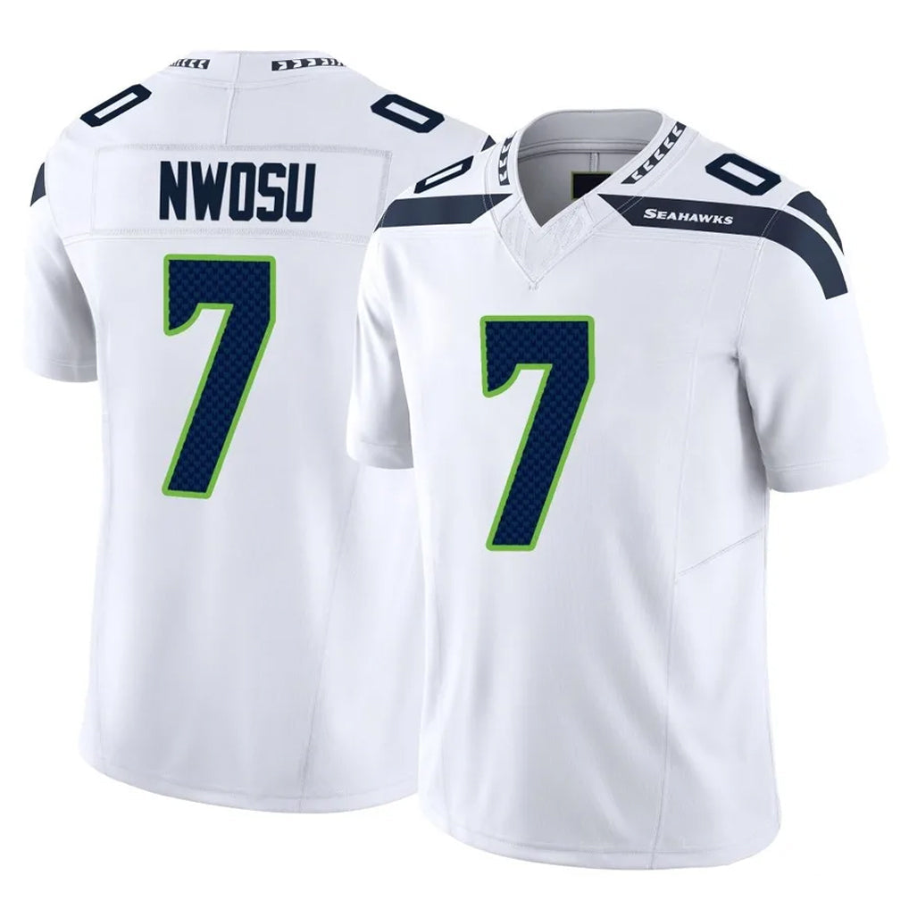 Odoa S.Seahawks #7 Uchenna Nwosu Player White Limited Vapor F.U.S.E. Home Game Stitched Jerseys