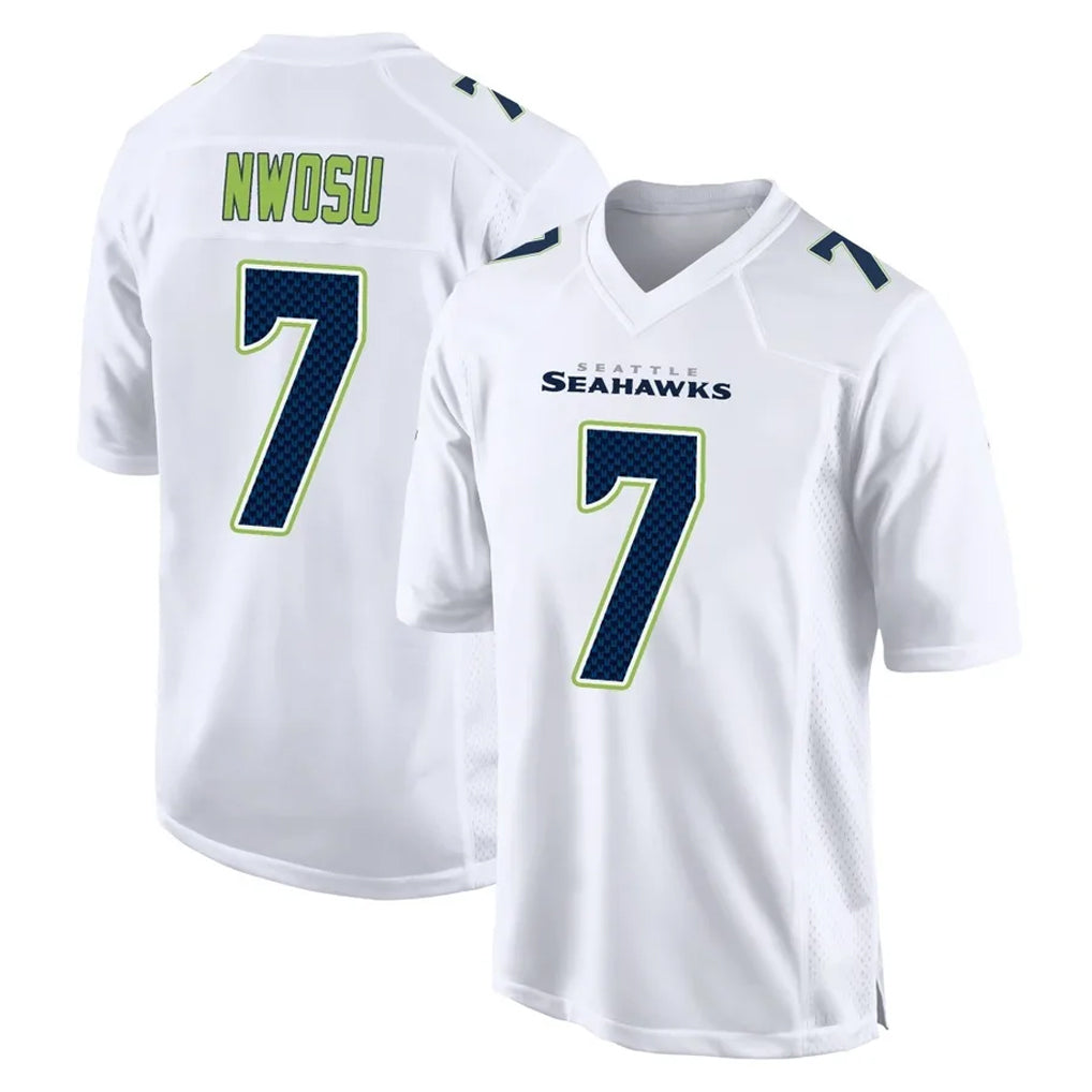 Odoa S.Seahawks #7 Uchenna Nwosu Player White Tundra Fashion Home Game Stitched Jerseys
