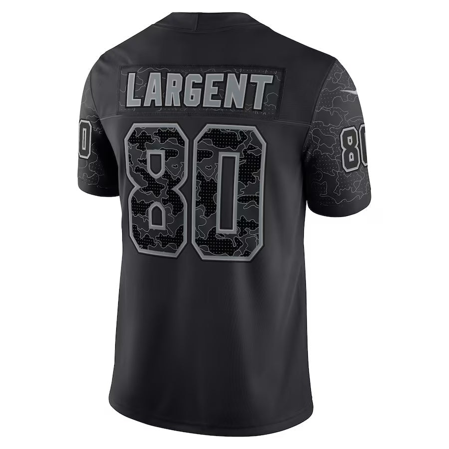 Odoa S.Seahawks #80 Steve Largent Player Black RFLCTV Limited Stitched Jerseys