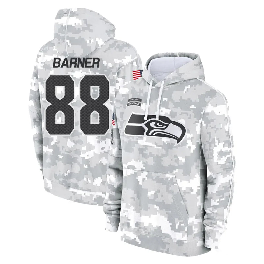 Odoa S.Seahawks #88 AJ Barner Player Arctic Camo Limited Salute to Service Pullover Hoodies Game Stitched Jerseys