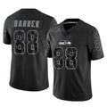 Odoa S.Seahawks #88 AJ Barner Player Black Limited Reflective Home Game Stitched Jerseys