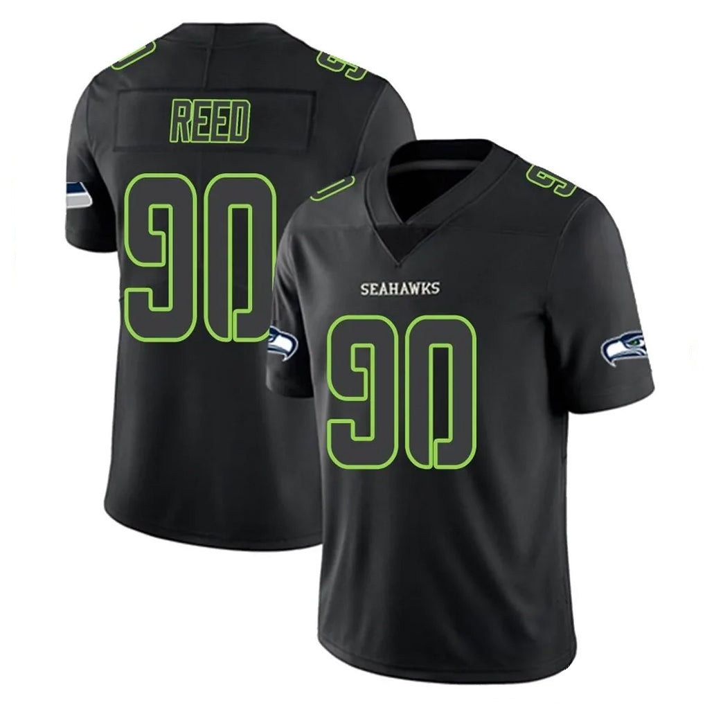 Odoa S.Seahawks #90 Jarran Reed Player Black Impact Limited Home Game Stitched Jerseys