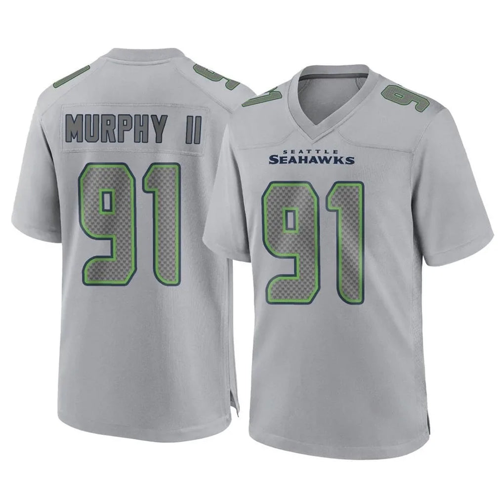 Odoa S.Seahawks #91 Byron Murphy II Player Gray Atmosphere Fashion Home Game Stitched Jerseys
