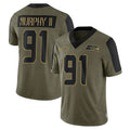 Odoa S.Seahawks #91 Byron Murphy II Player Olive Salute To Service Limited Game Stitched Jerseys