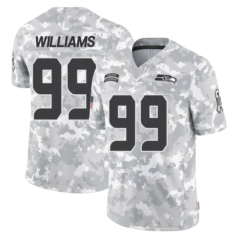 Odoa S.Seahawks #99 Leonard Williams Player Arctic Camo Limited Salute To Service Home Game Stitched Jerseys