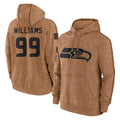 Odoa S.Seahawks #99 Leonard Williams Player Brown Limited Salute to Service Pullover Hoodies Game Stitched Jerseys