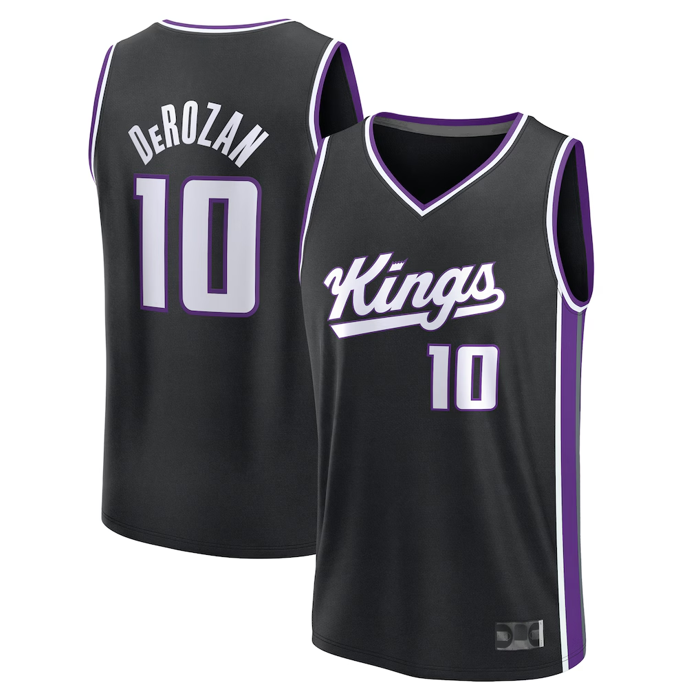 Odoa S.kings #10 DeMar DeRozan Black Fast Break Replica Player Stitched Jerseys- Icon Edition