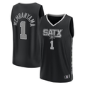 Odoa SA.Spurs #1 Victor Wembanyama Black Fast Break Replica Player Jerseys - Statement Edition
