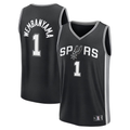 Odoa SA.Spurs #1 Victor Wembanyama Black Fast Break Replica Player Stitched Jerseys- Icon Edition