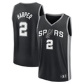 Odoa SA.Spurs #2 Dylan Harper Black 2025  Draft First Round Pick Fast Break Replica Stitched Jerseys- Icon Edition