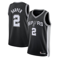 Odoa SA.Spurs #2 Dylan Harper Black 2025 NBA Draft First Round Pick Swingman Stitched Jerseys- Icon Edition