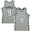 Odoa SA.Spurs #9 Tony Parker Mitchell & Ness Gray Hall of Fame Class of 2023 Throwback Swingman Stitched Jerseys