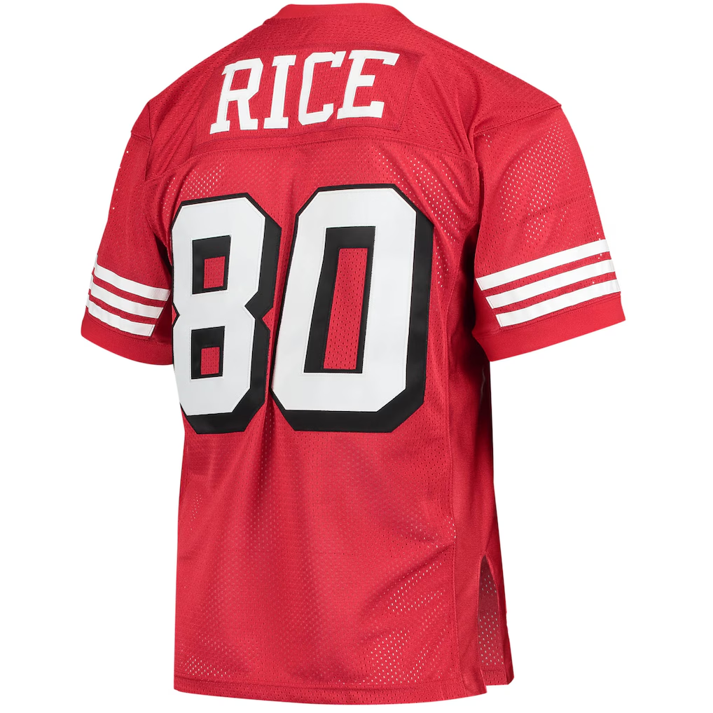 Odoa SF.49ers 1994 #80 Jerry Rice Mitchell & Ness Scarlet Authentic Throwback Retired Player Jersey