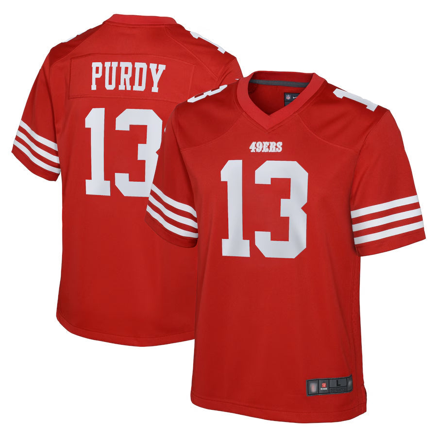 Odoa SF.49ers #13 Brock Purdy Player Scarlet Home Game Stitched Jerseys