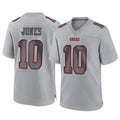 Odoa SF.49ers #10 Mac Jones Player Gray Atmosphere Fashion Home Game Stitched Jerseys