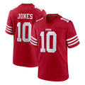 Odoa SF.49ers #10 Mac Jones Player Red Game Home Stitched Jerseys