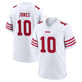 Odoa SF.49ers #10 Mac Jones Player White Game Home Stitched Jerseys