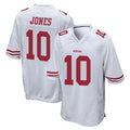 Odoa SF.49ers #10 Mac Jones Player White Home Game Stitched Jerseys