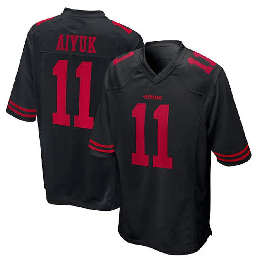 Odoa SF.49ers #11 Brandon Aiyuk Player Black Stitched Jerseys