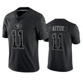 Odoa SF.49ers #11 Brandon Aiyuk Player Black RFLCTV Limited Stitched Jerseys