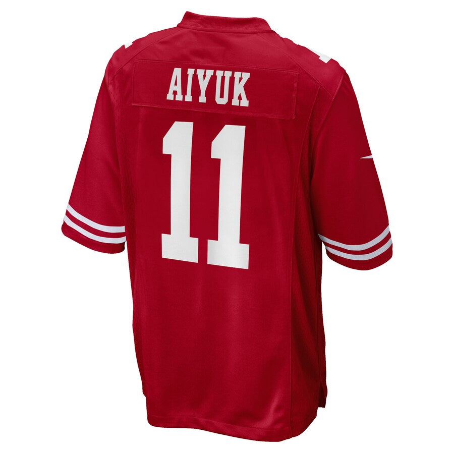 Odoa SF.49ers #11 Brandon Aiyuk Player Scarlet Game Stitched Jerseys