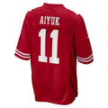 Odoa SF.49ers #11 Brandon Aiyuk Player Scarlet Game Stitched Jerseys