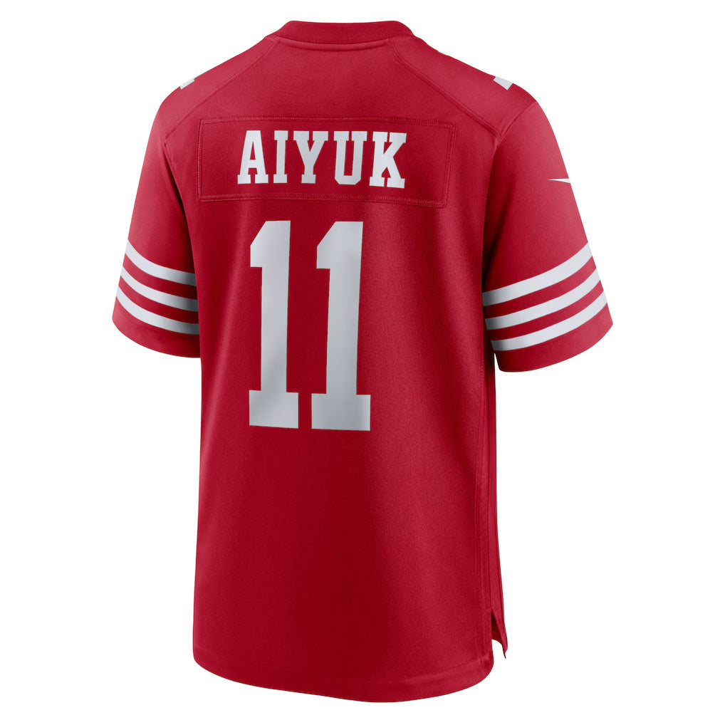 Odoa SF.49ers #11 Brandon Aiyuk Scarlet Game Player Stitched Jerseys