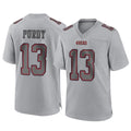 Odoa SF.49ers #13 Brock Purdy Player Gray Atmosphere Fashion Home Game Stitched Jerseys