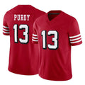 Odoa SF.49ers #13 Brock Purdy Player Red Limited Alternate Vapor F.U.S.E. Home Game Stitched Jerseys