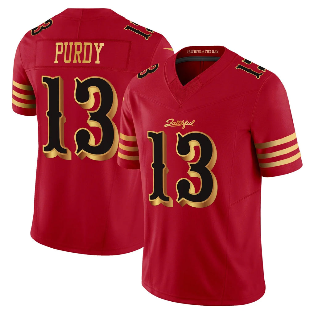 Odoa SF.49ers #13 Brock Purdy Player Red Rivalries Vapor Limited Home Game Stitched Jerseys