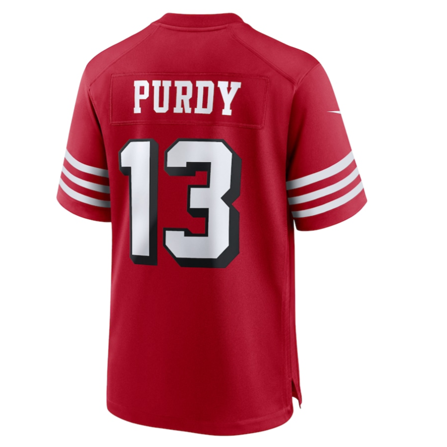 Odoa SF.49ers #13 Brock Purdy Player Scarlet Alternate Game Stitched Jersey