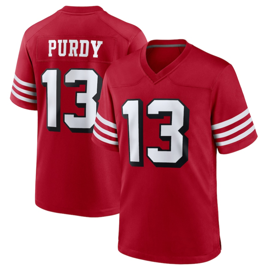 Odoa SF.49ers #13 Brock Purdy Player Scarlet Alternate Game Stitched Jerseys