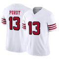 Odoa SF.49ers #13 Brock Purdy Player White Limited Alternate Vapor F.U.S.E. Home Game Stitched Jerseys