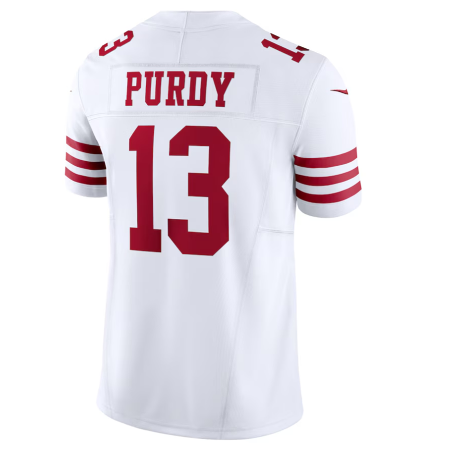 Odoa SF.49ers #13 Brock Purdy Playre White Vapor F.U.S.E. Limited Stitched Jersey