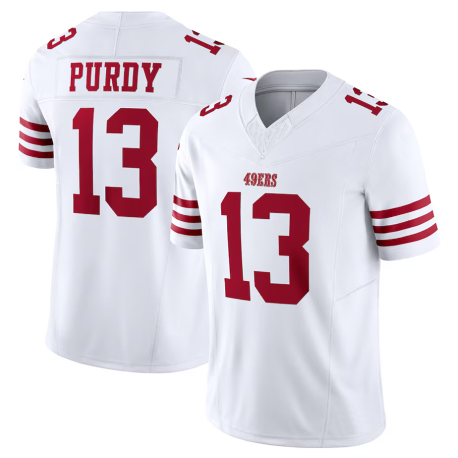 Odoa SF.49ers #13 Brock Purdy Playre White Vapor F.U.S.E. Limited Stitched Jerseys