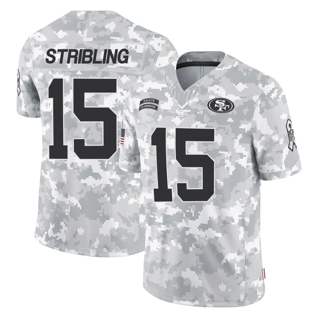 Odoa SF.49ers #15 De'Zhaun Stribling Player Arctic Camo Limited Salute To Service Home Game Stitched Jerseys